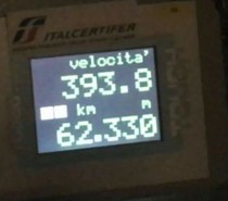 Il Frecciarossa1000 raggiunge velocità record di 394km/h