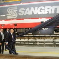 Un momento della presentazione del nuovo locomotore E483 Sangritana - Foto Sangritana