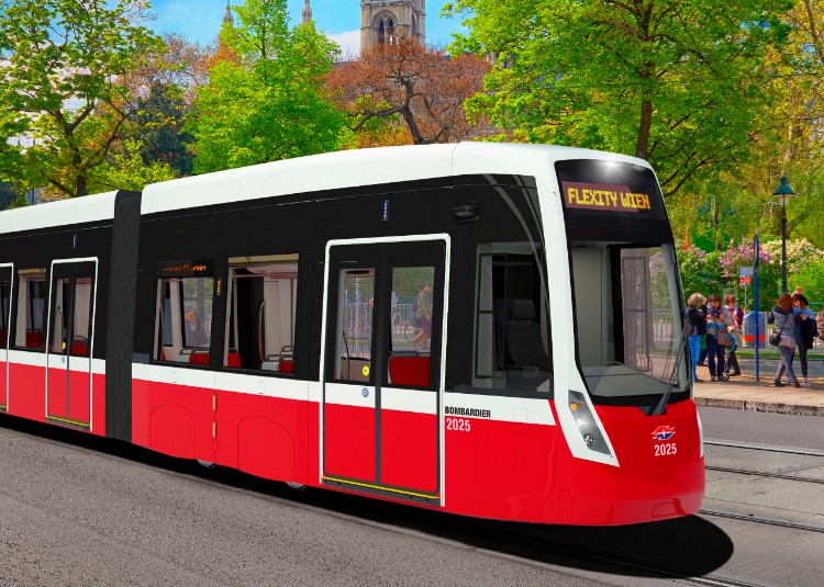 Rendering del nuovo tram Flexity di Vienna - Foto Bombardier