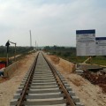La giunzione dei binari della nuova tratta con la linea storica - Foto Ferrovie del Gargano