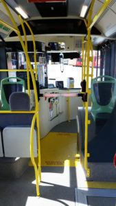 I tornelli a bordo dei bus della linea 15 di Parma - Foto TEP